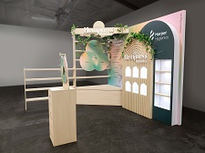 Custom 10x10 Trade Show Booth Floral Canopy– Natural Products Expo West